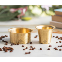 Pure Brass Dabra Set With 290 ML Capacity