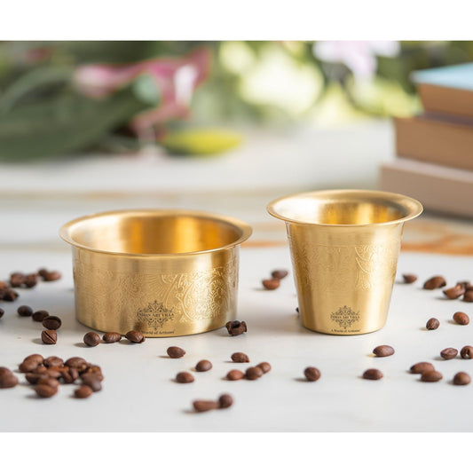 Pure Brass Dabra Set With 290 ML Capacity