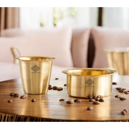 Pure Brass Dabra Set With 290 ML Capacity