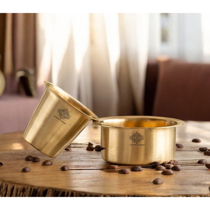 Pure Brass Dabra Set With 290 ML Capacity