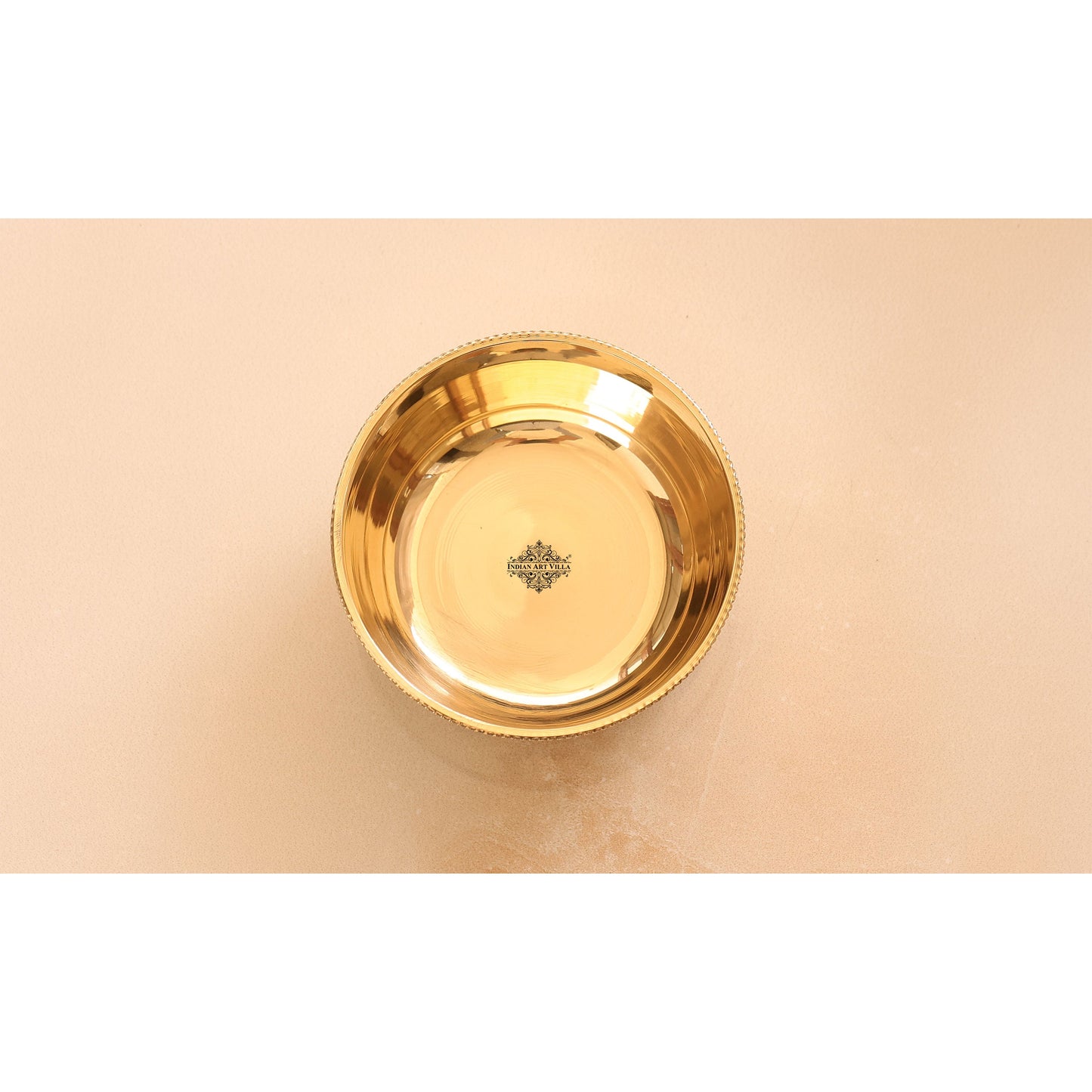 Brass Handmade Designer Bowl with Beaded Design, Dinnerware, Tableware