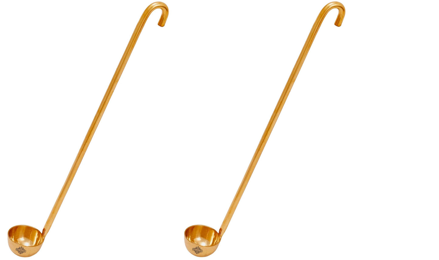 Handcrafted Pure Brass Oil Spoon, Severing Spoon, Height- 28.96 cm