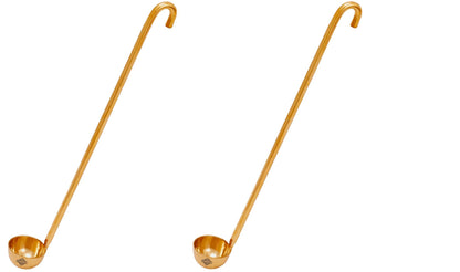 Handcrafted Pure Brass Oil Spoon, Severing Spoon, Height- 28.96 cm