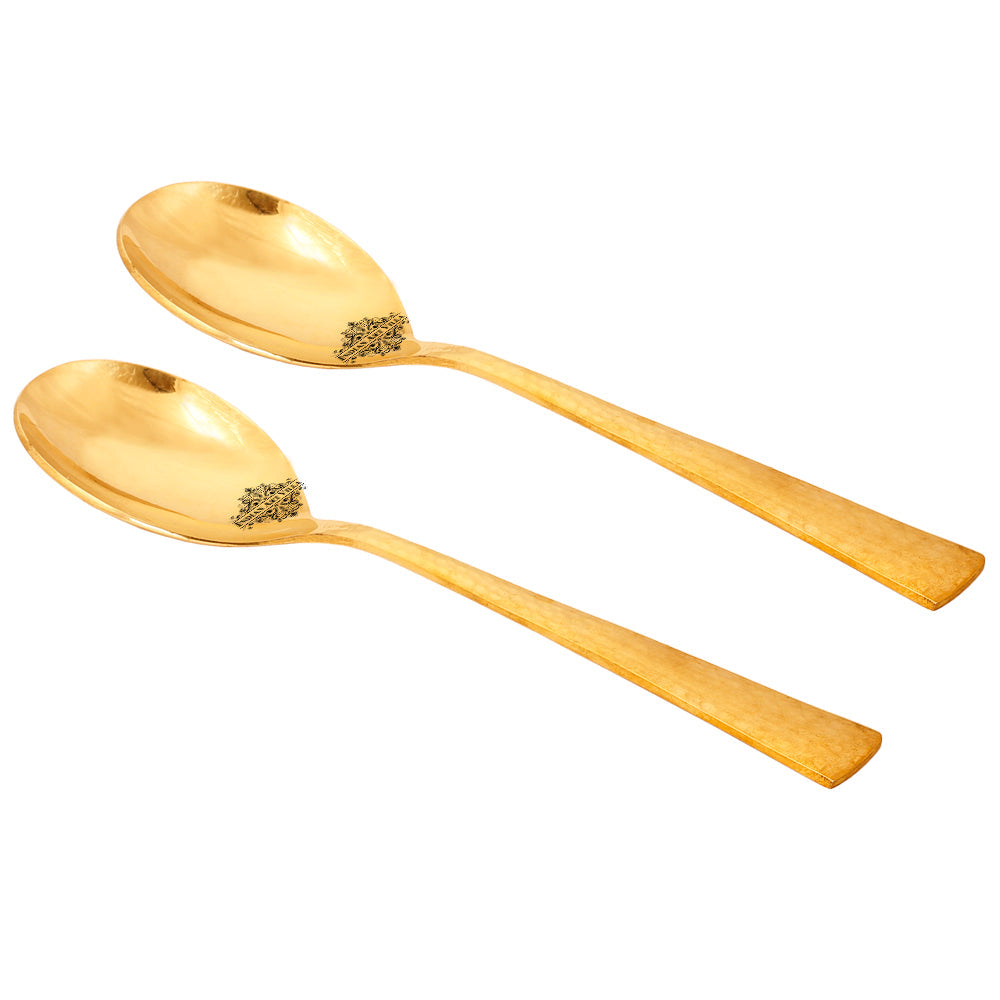 Brass Serving Spoon, Serveware Tableware, Length:- 25.91 cm, Gold