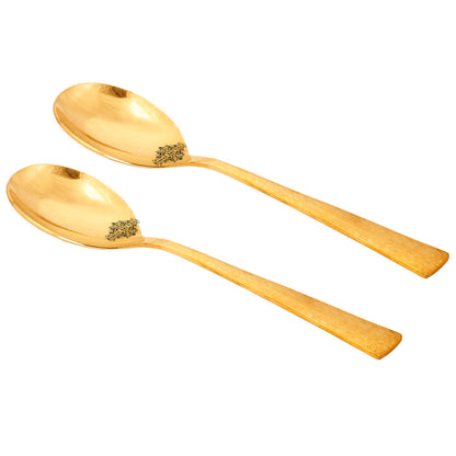 Brass Serving Spoon, Serveware Tableware, Length:- 25.91 cm, Gold