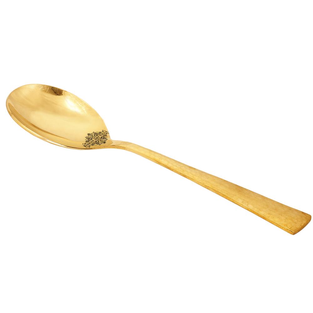 Brass Serving Spoon, Serveware Tableware, Length:- 25.91 cm, Gold