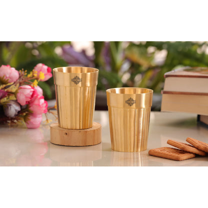 Pure Brass Lining Design Glass  160ml