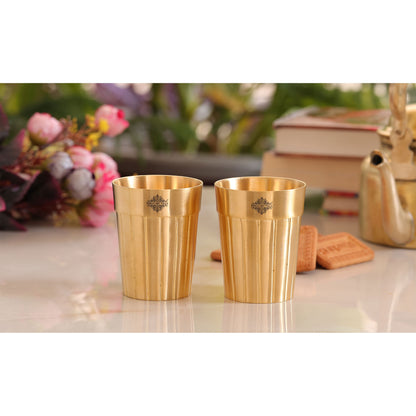 Pure Brass Lining Design Glass  160ml