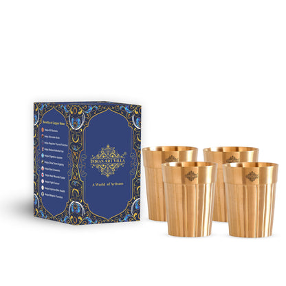 Pure Brass Lining Design Glass  160ml