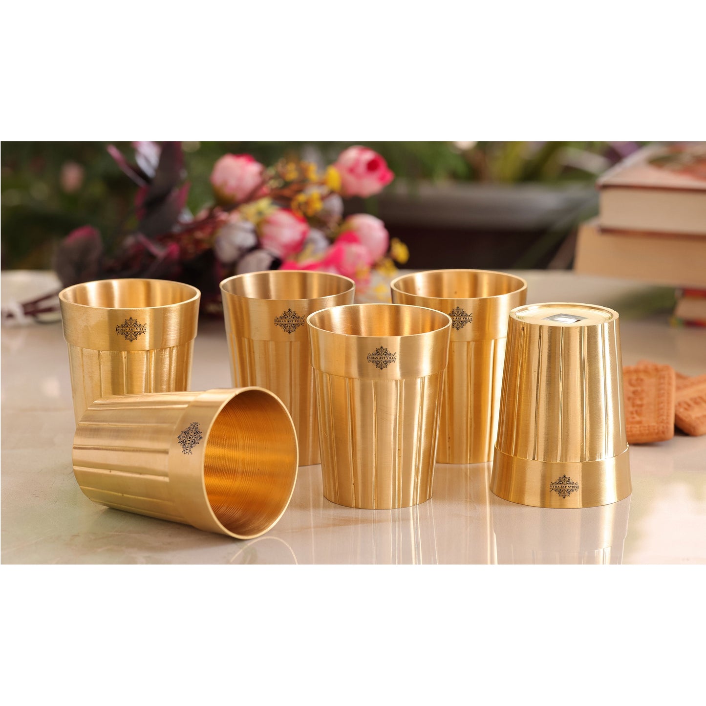 Pure Brass Lining Design Glass  160ml