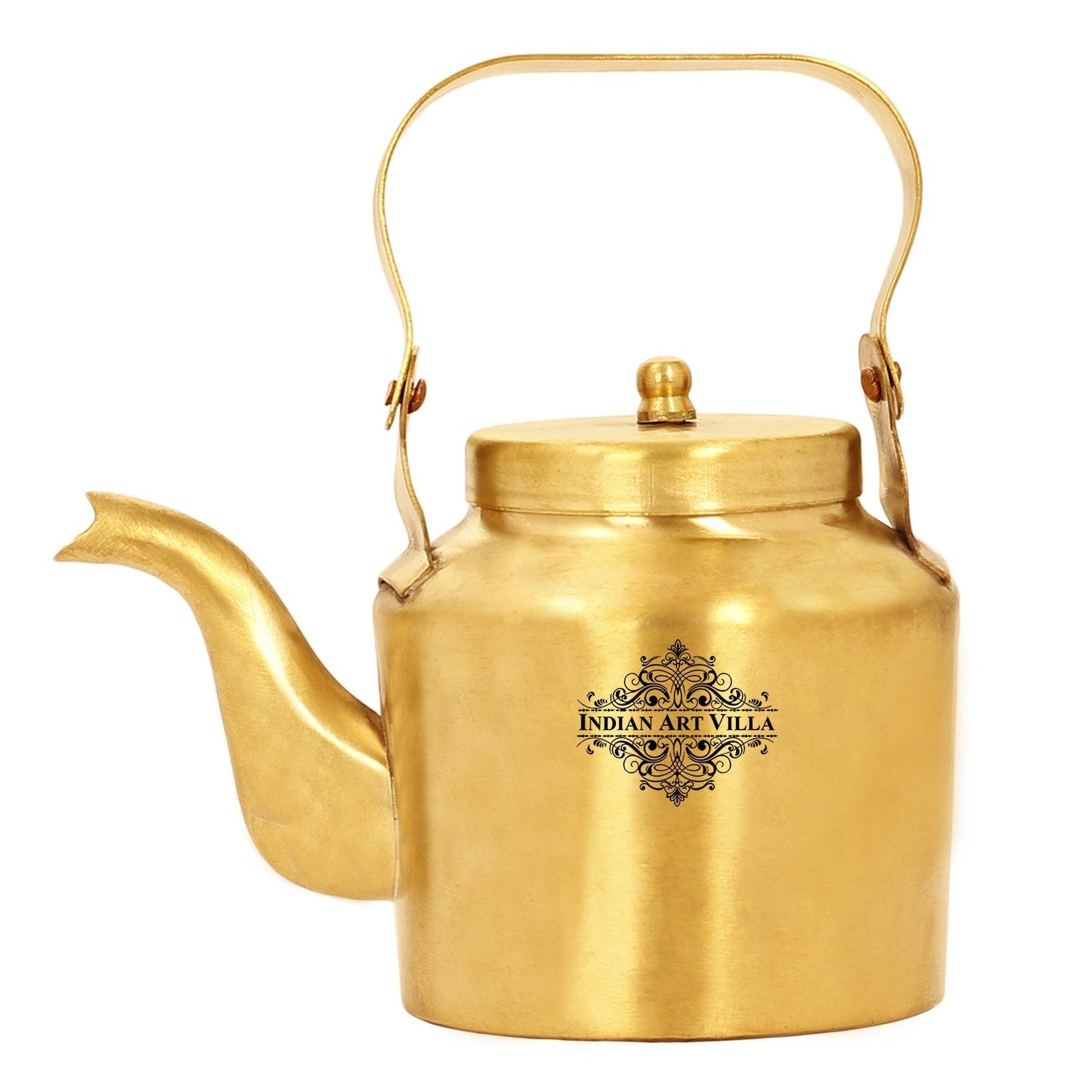 Brass Handmade Teapot with Tin Lining Inside, Serveware, Tableware, 350 ml