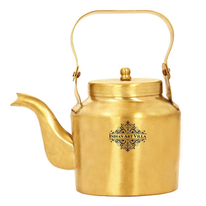 Brass Handmade Teapot with Tin Lining Inside, Serveware, Tableware, 350 ml