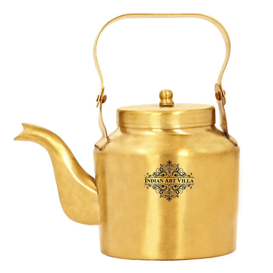 Brass Handmade Teapot with Tin Lining Inside, Serveware, Tableware, 350 ml
