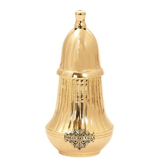 Brass Pepper & Salt Shaker Lining Design Storage For Pepper Powder Tableware Home Hotel Restaurant