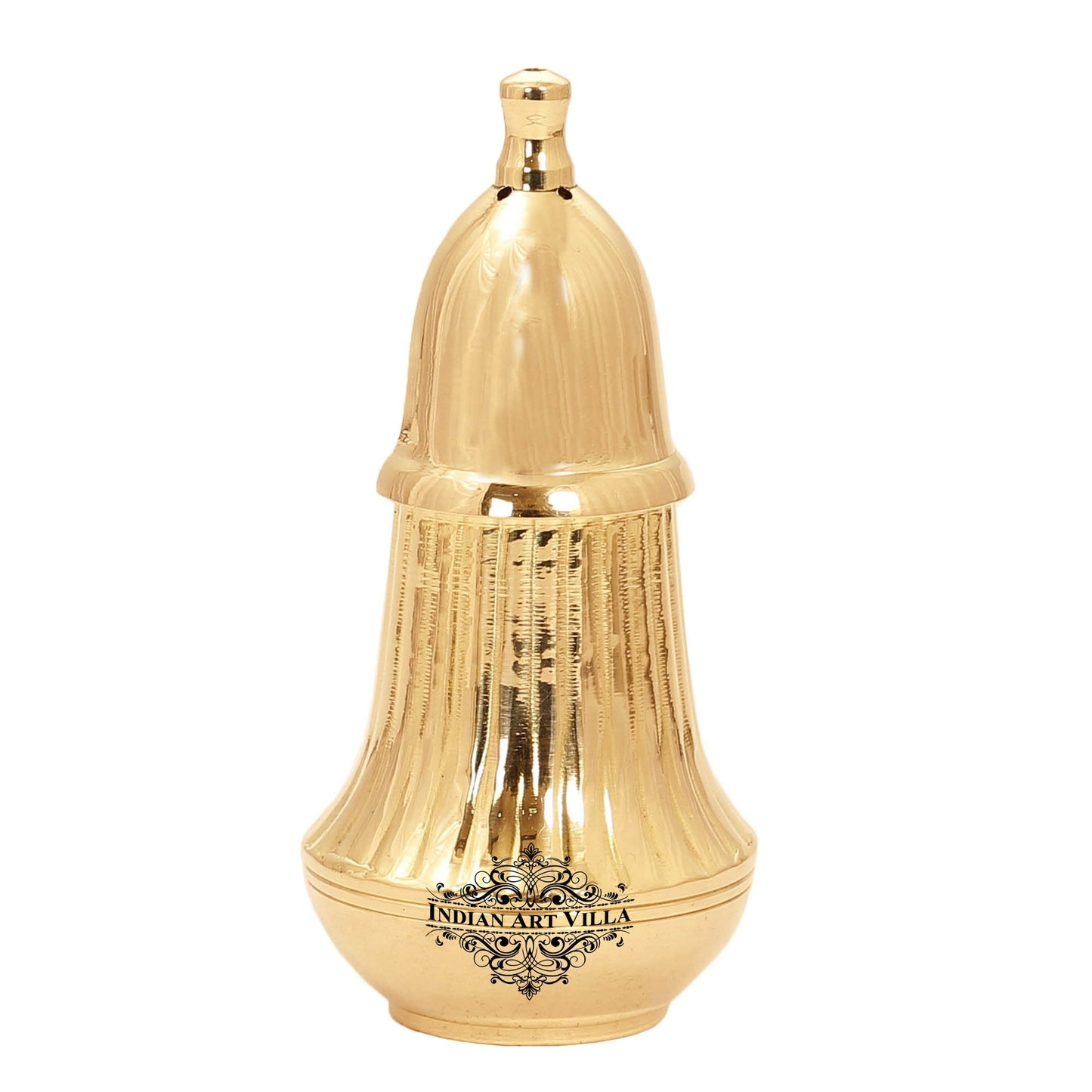 Brass Pepper & Salt Shaker Lining Design Storage For Pepper Powder Tableware Home Hotel Restaurant