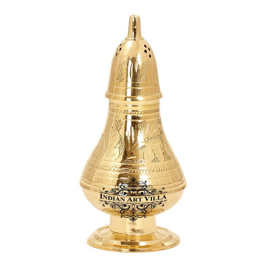 Brass Pepper & Salt Shaker Embossed Design Storage For Pepper Powder Tableware Home Hotel
