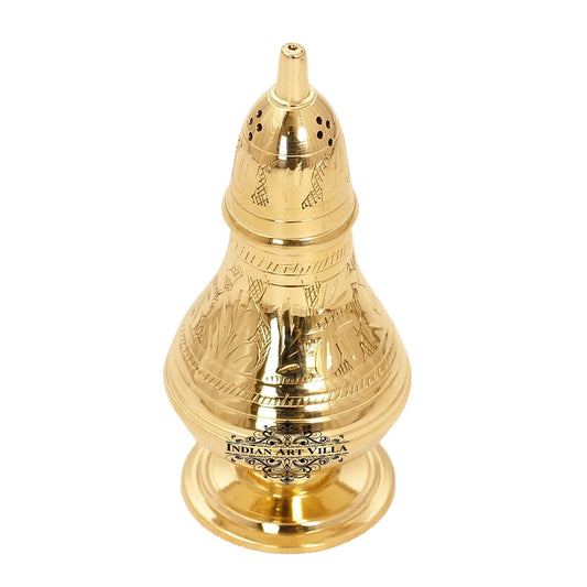 Brass Pepper & Salt Shaker Embossed Design Storage For Pepper Powder Tableware Home Hotel