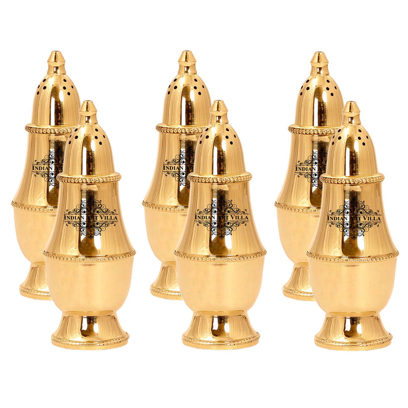 Brass Pepper & Salt Shaker, Storage For Pepper Powder, Tableware Home  Hotel,Volume - 60 ML