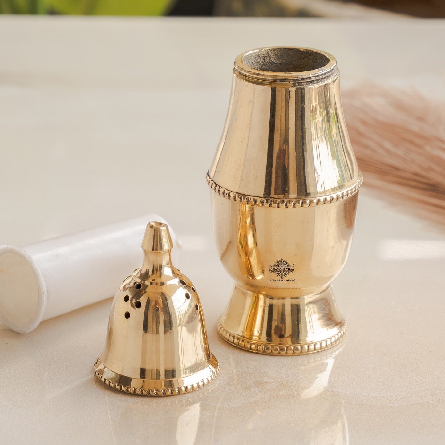 Brass Pepper & Salt Shaker, Storage For Pepper Powder, Tableware Home  Hotel,Volume - 60 ML