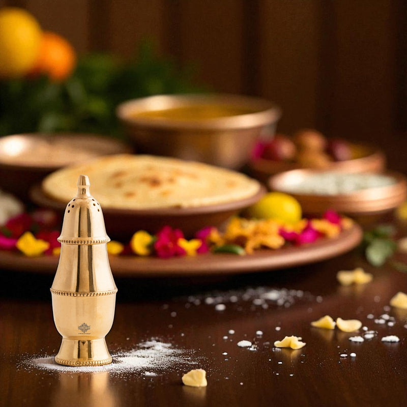 Brass Pepper & Salt Shaker, Storage For Pepper Powder, Tableware Home  Hotel,Volume - 60 ML