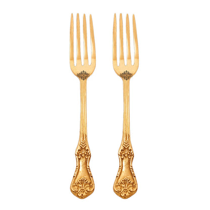Brass Designer Fork, Tableware Home Hotel , Length:- 17.27 cm