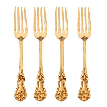 Brass Designer Fork, Tableware Home Hotel , Length:- 17.27 cm