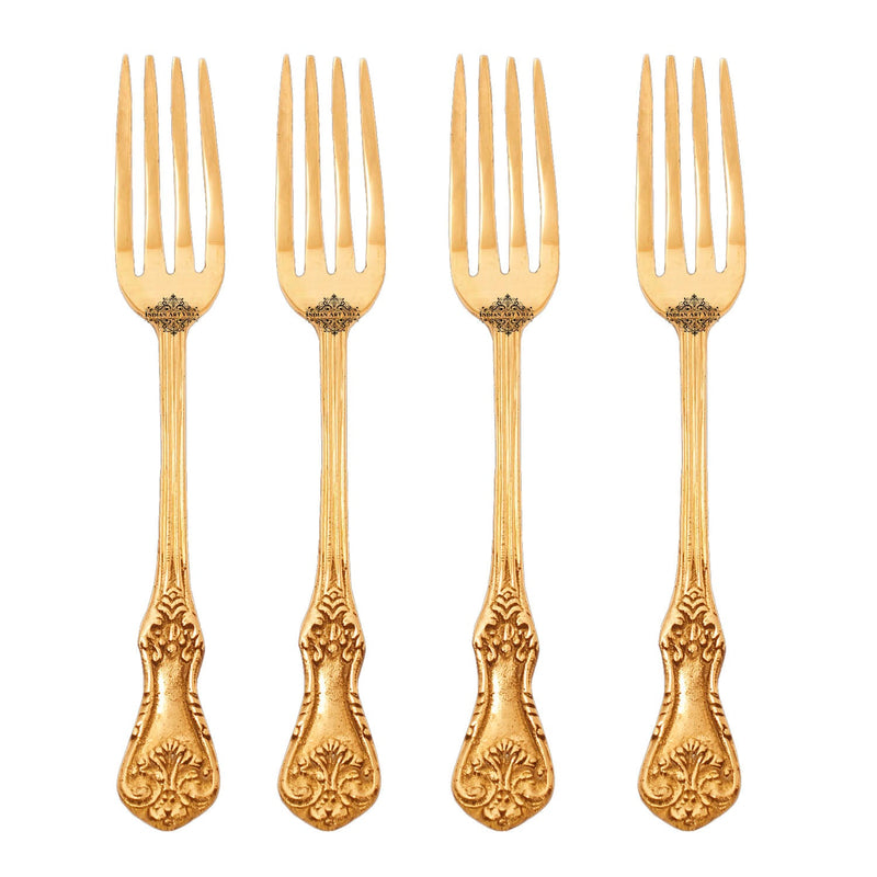 Brass Designer Fork, Tableware Home Hotel , Length:- 17.27 cm
