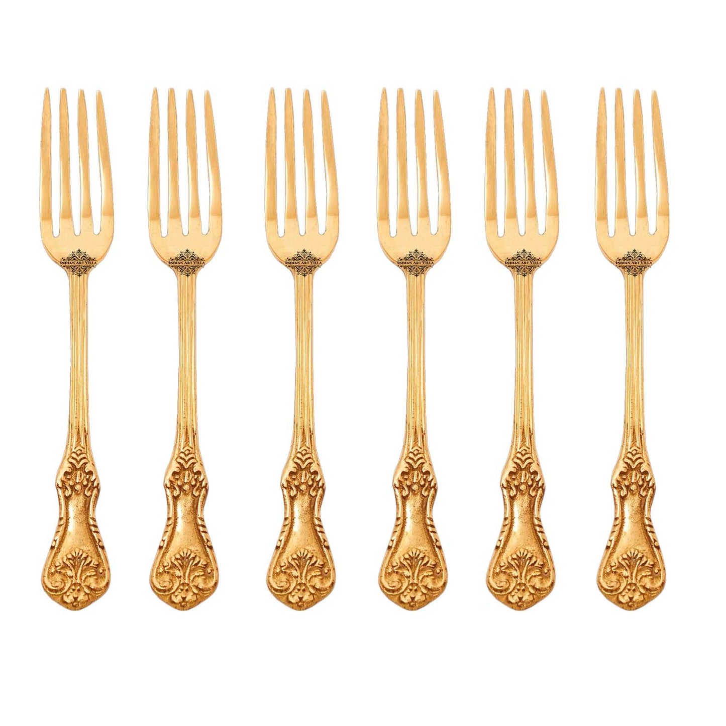 Brass Designer Fork, Tableware Home Hotel , Length:- 17.27 cm