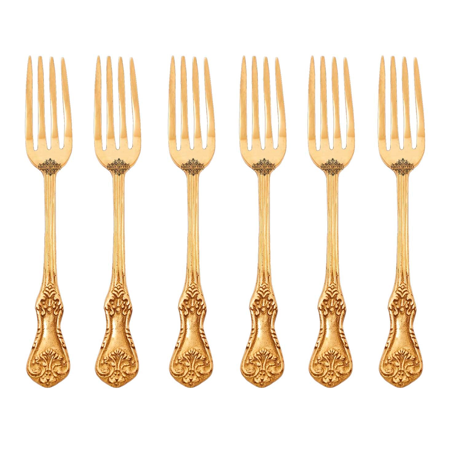 Brass Designer Fork, Tableware Home Hotel , Length:- 17.27 cm