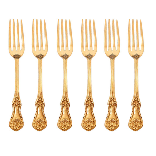 Brass Designer Fork, Tableware Home Hotel , Length:- 17.27 cm