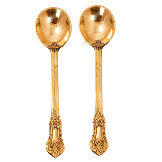 Brass Designer Serving Spoon, Tableware & Serveware Home Hotel , Length:- 17.27 cm
