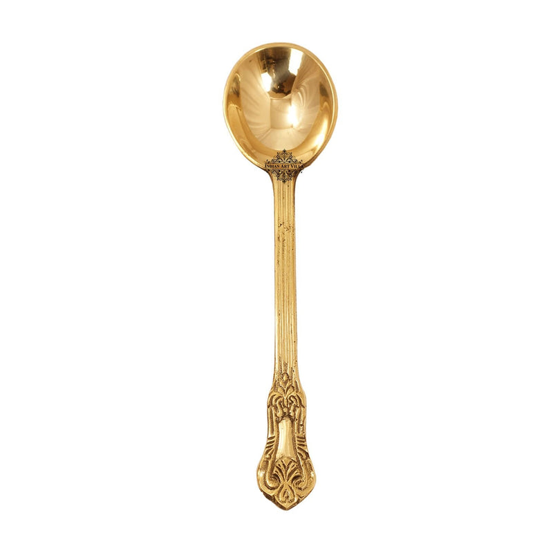 Brass Designer Serving Spoon, Tableware & Serveware Home Hotel , Length:- 17.27 cm