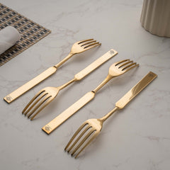 Brass Fork with Flat Edge | Tableware & Serveware-19.05 cm