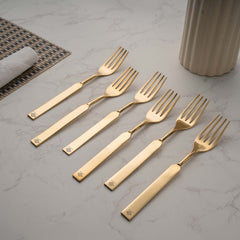 Brass Fork with Flat Edge | Tableware & Serveware-19.05 cm