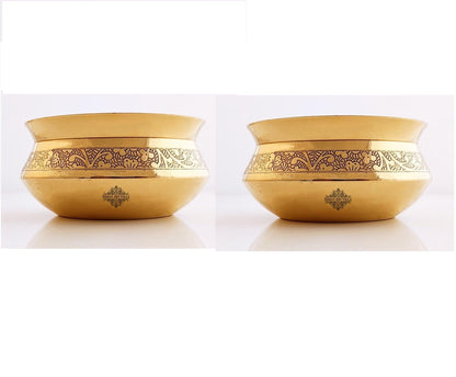 Brass Embossed Designer Handi | Dinnerware | Tableware | Serveware