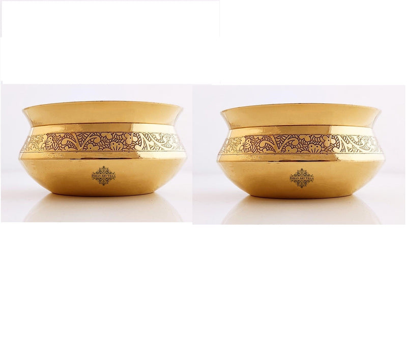 Brass Embossed Designer Handi | Dinnerware | Tableware | Serveware