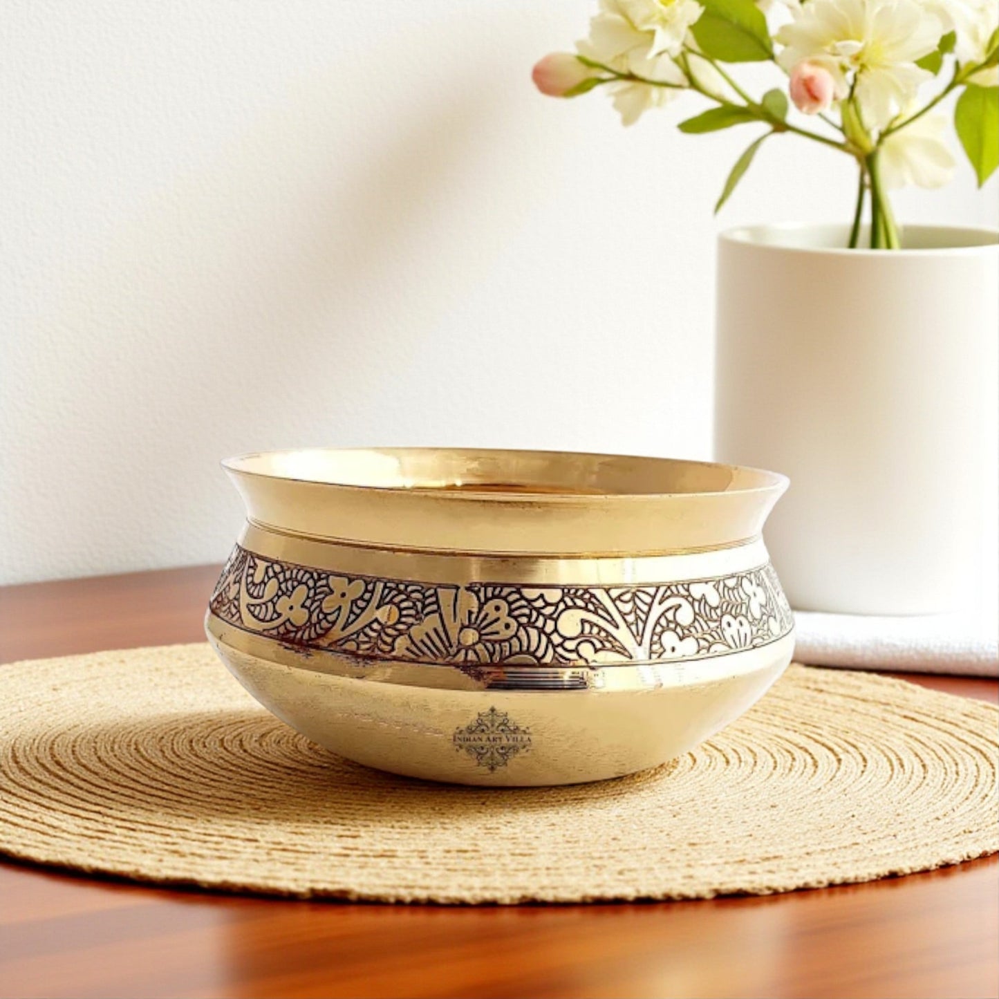 Brass Embossed Designer Handi | Dinnerware | Tableware | Serveware