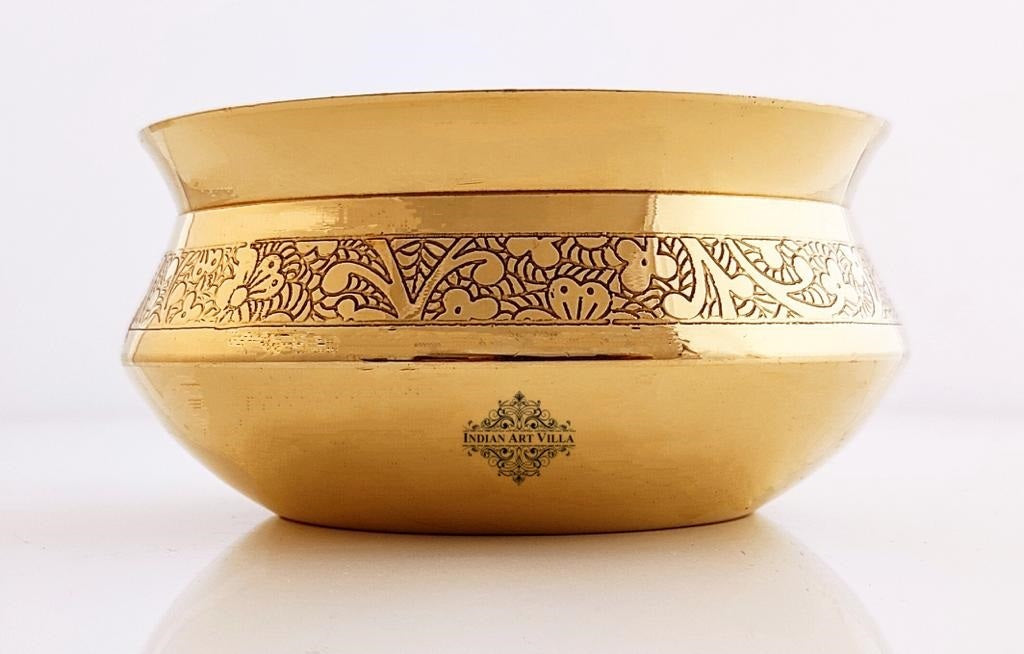 Brass Embossed Designer Handi | Dinnerware | Tableware | Serveware