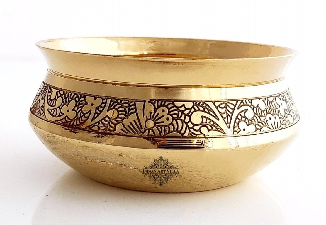 Brass Embossed Designer Handi | Dinnerware | Tableware | Serveware
