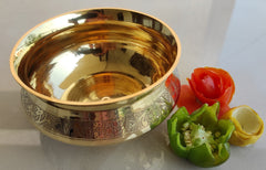Brass Embossed Designer Handi | Dinnerware | Tableware | Serveware