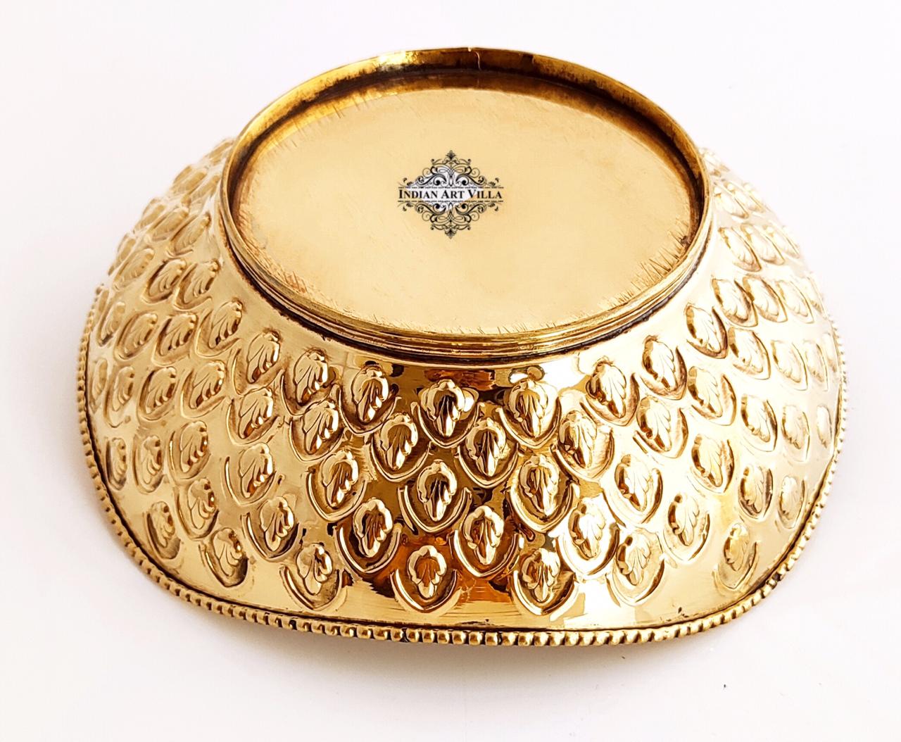 Brass Designer Handmade Fruit Basket Chocolate Bowl Centerpiece Dish Width 21.59 cm