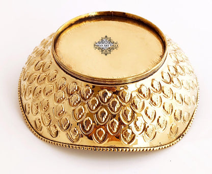 Brass Designer Handmade Fruit Basket Chocolate Bowl Centerpiece Dish Width 21.59 cm