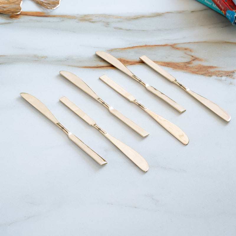 Brass Designer Knife With Flat Edge, Length 8.3 Inch