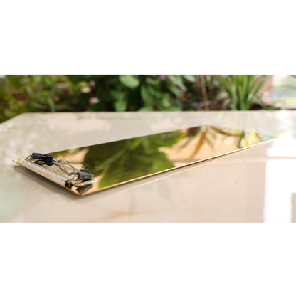 Pure Brass Clipboard/Paper Pad, for Restaurants and Order Noting, Length- 33.02 cm, Width - 12.95 cm