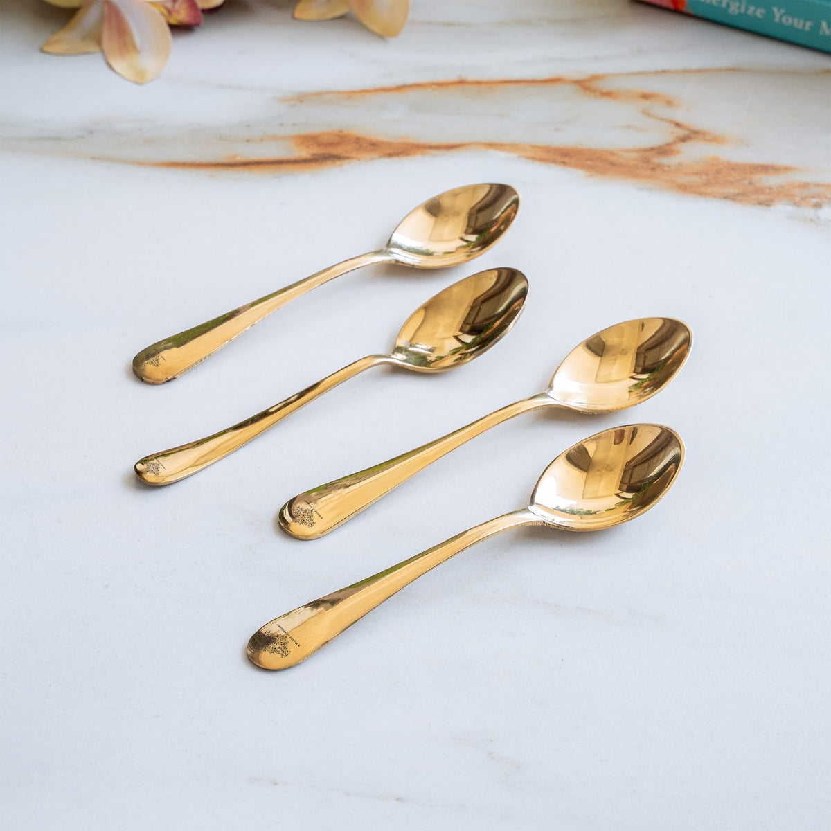 Brass Baby Spoon with Shine Finish Design