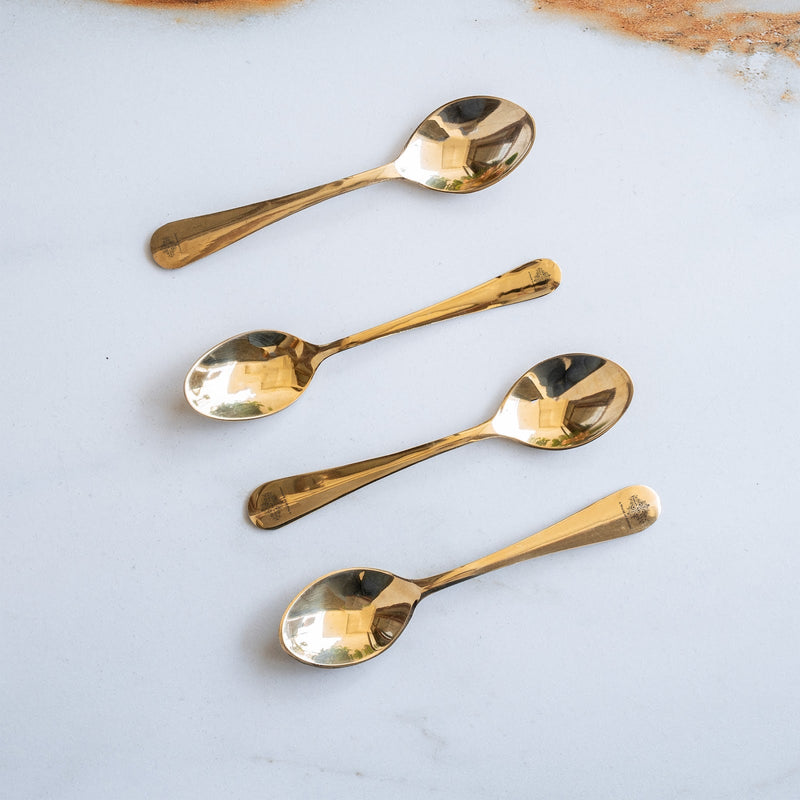 Brass Baby Spoon with Shine Finish Design