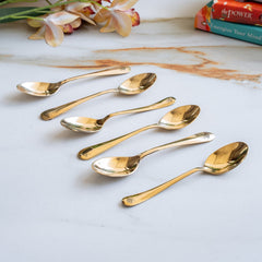 Brass Baby Spoon with Shine Finish Design