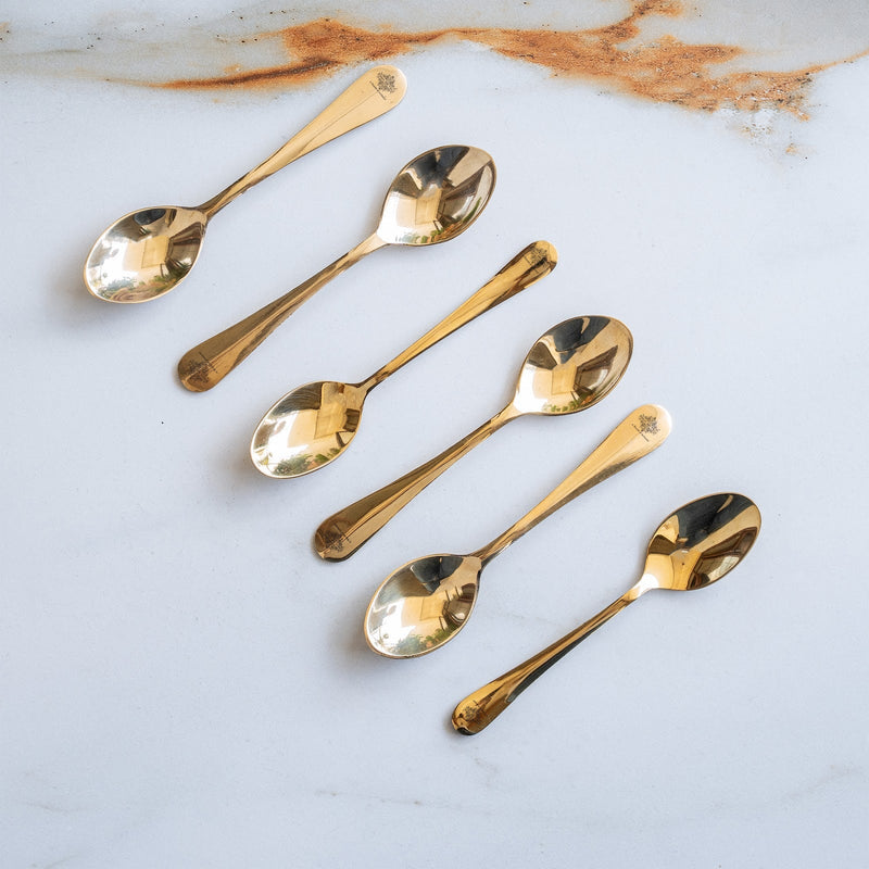 Brass Baby Spoon with Shine Finish Design
