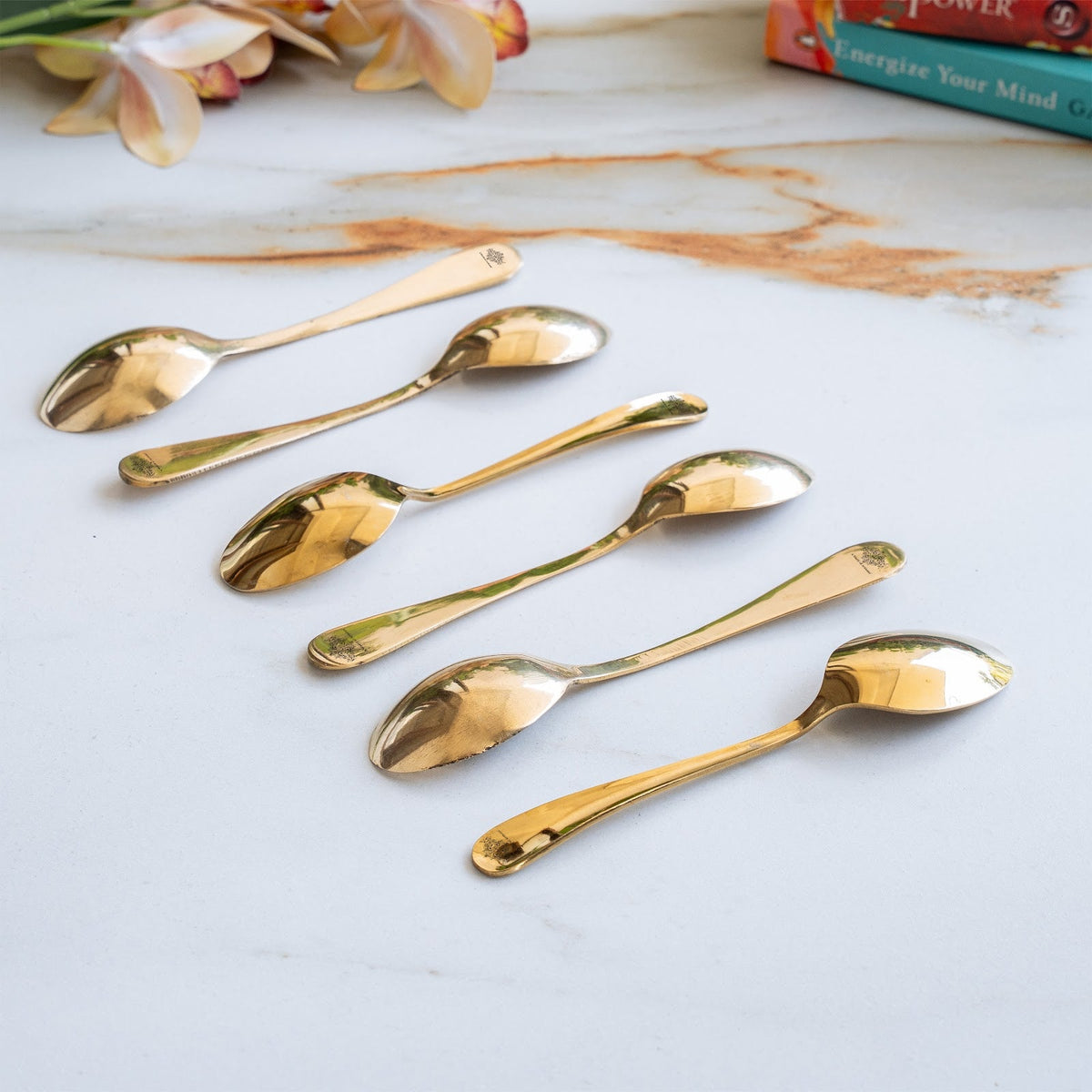 Brass Baby Spoon with Shine Finish Design