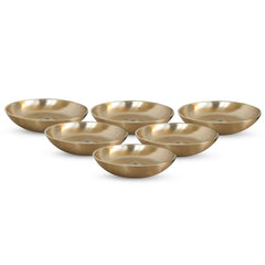 Brass Rice Plate With Matt Finish Design, Decorative Dinnerware, Tableware and Serveware for Home Hotel Restaurant, Diameter-10.92 cm